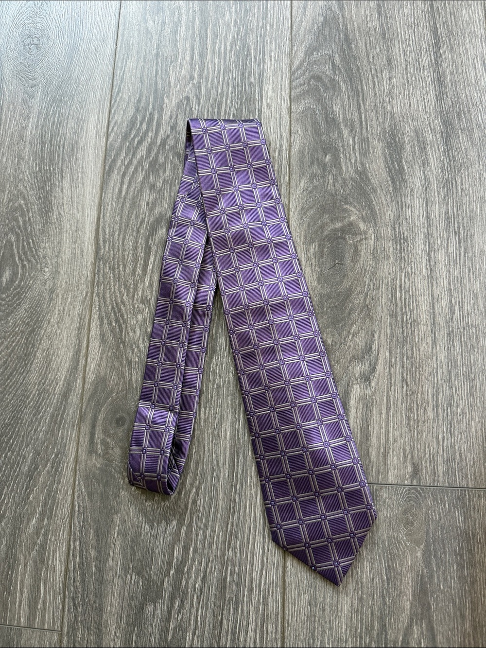 Jos. A. Bank - Purple Checked Silk Tie
